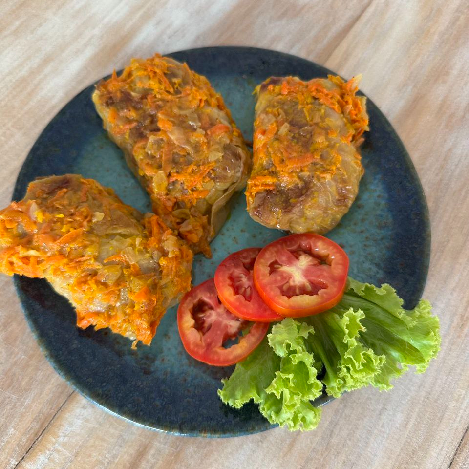 Golubtsy — cabbage rolls with meat — In House Cafe Bar, Phuket