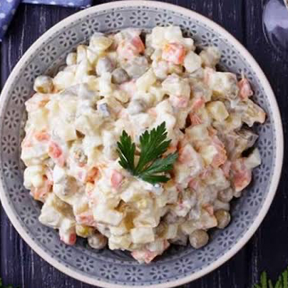 Olivier salad in Phuket — In House Cafe Bar, Phuket